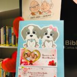 Kartka z życzeniami i rysunkami psów
