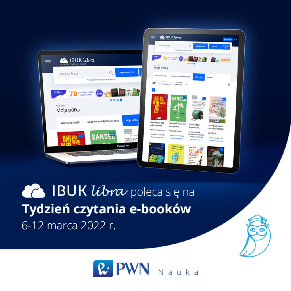 Baner z informacją o Tygodniu czytania e-booków