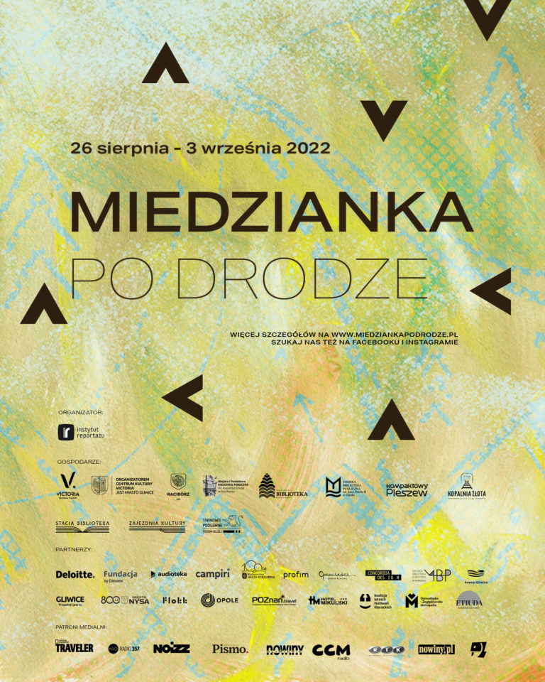 Plakat z informacją o festiwalu literackiego