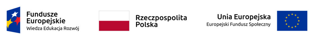 Logotypy Funduszy Europejskiej, Rzeczpospolitej Polskiej i Unii Europejskiej