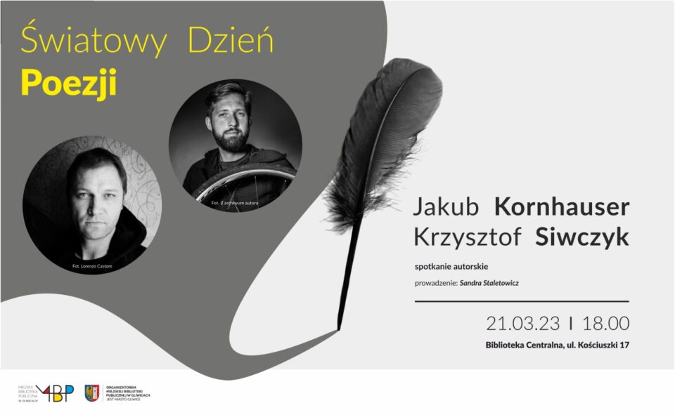 Baner z informacją o spotkaniu autorskim