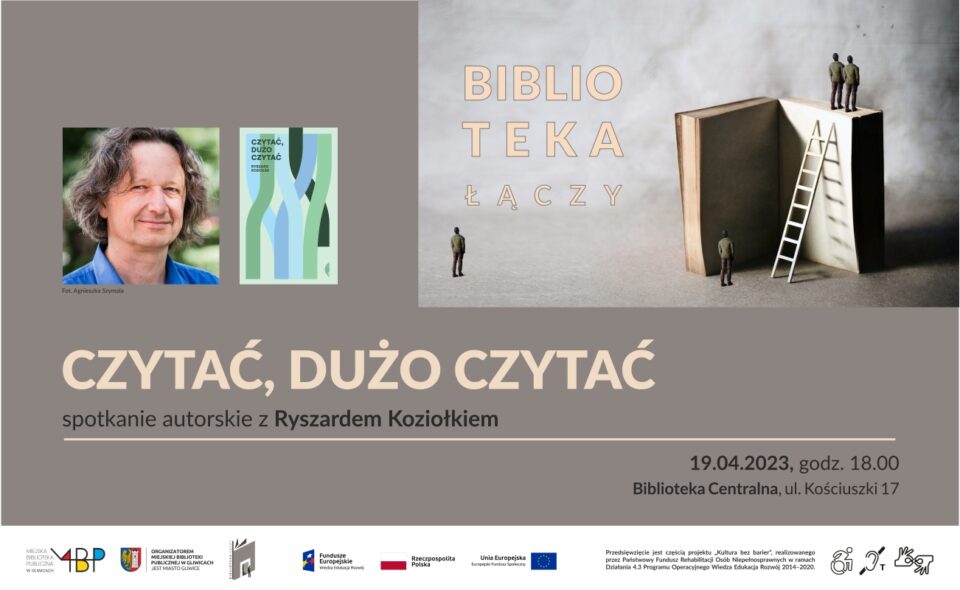 Baner z informacją o spotkaniu autorskim