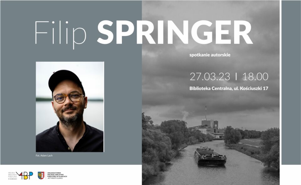 Baner z informacją o spotkaniu autorskim