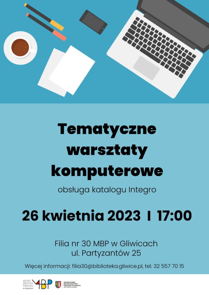 Plakat z informacją o warsztatach