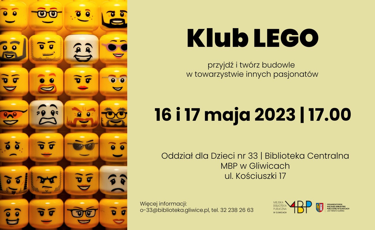 Baner z informacją o klubie LEGO