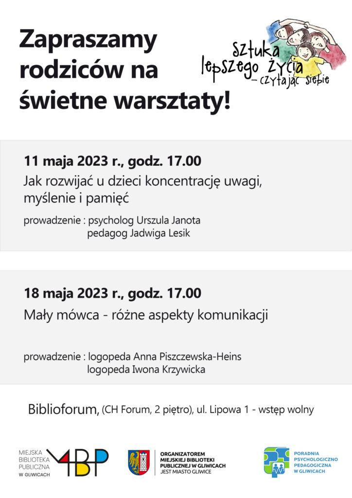 Plakat z informacją o warsztatach