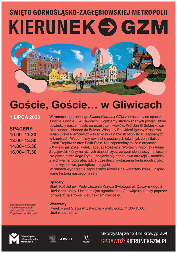 Informacja o spacerach Goście, Goście w Gliwicach