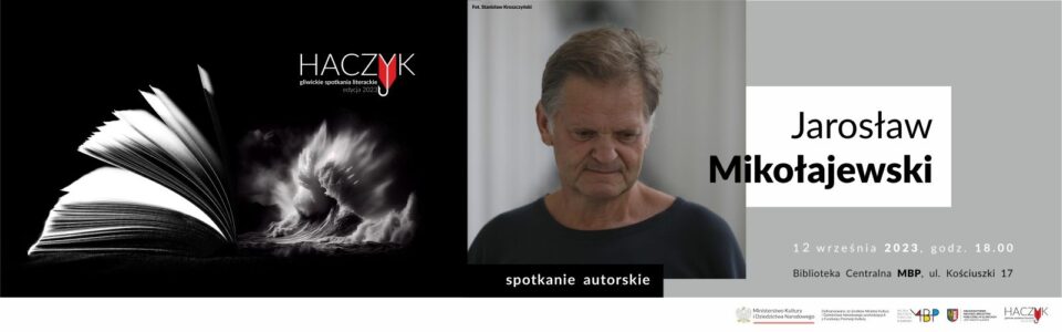 Baner z informacją o spotkaniu autorskim