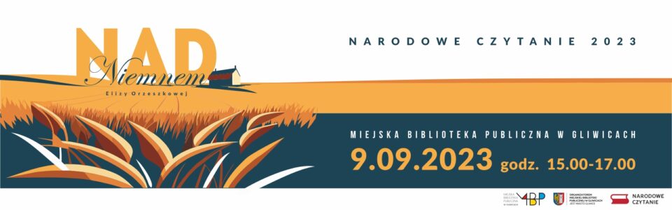 Baner z informacją o Narodowym Czytaniu