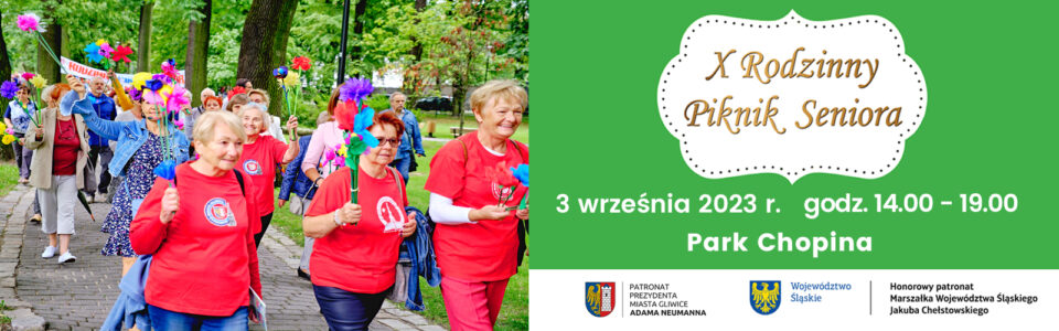 Baner z informacją o wydarzeniu dla seniorów