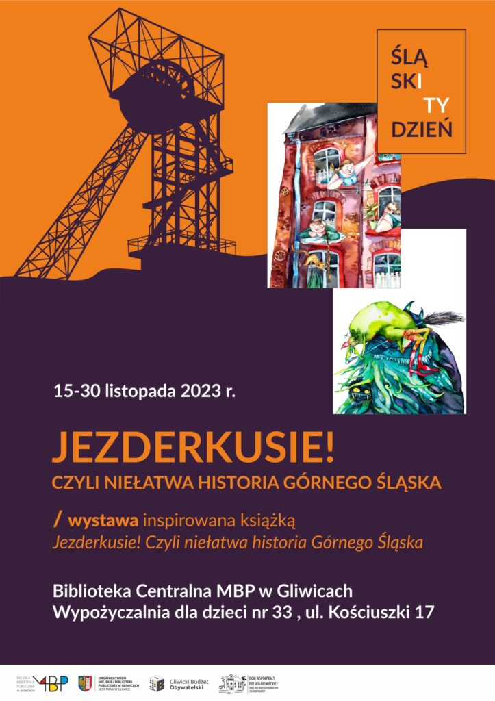 Plakat z informacją o wystawach w ramach Śląskiego Tygodnia