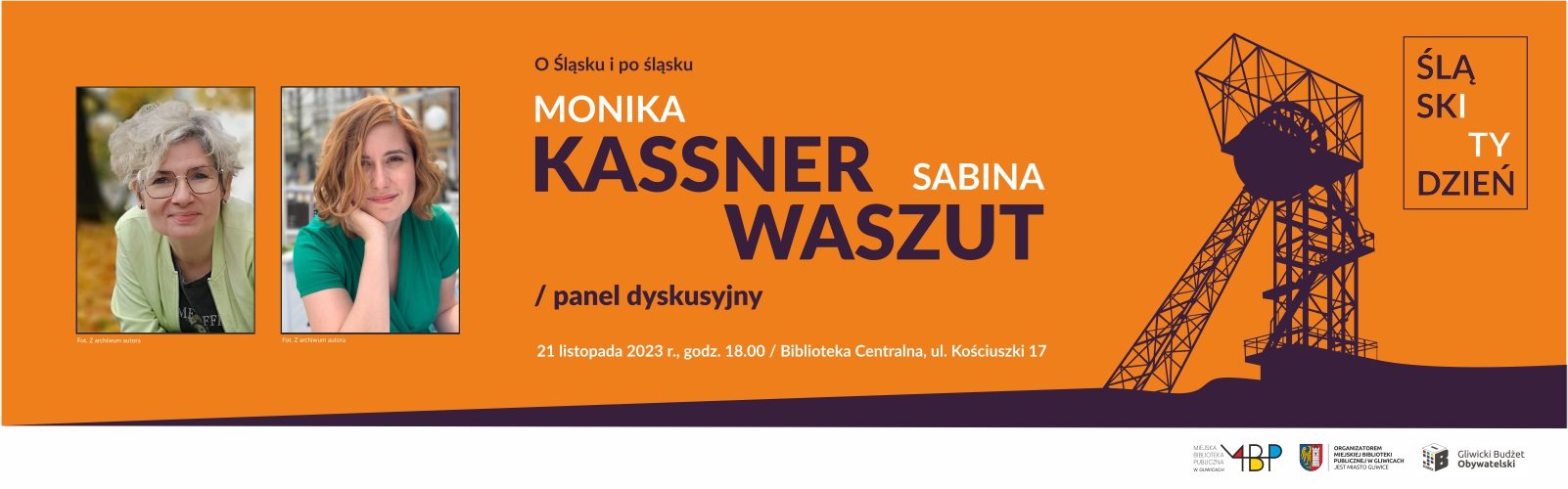 Baner z informacją o panelu dyskusyjnym w ramach Śląskiego Tygodnia