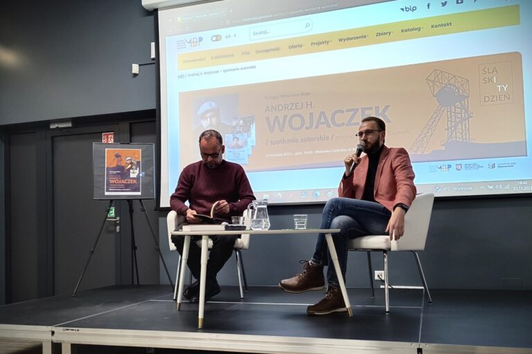 Andrzej H. Wojaczek i Jakub Strumień wtedy on mówi