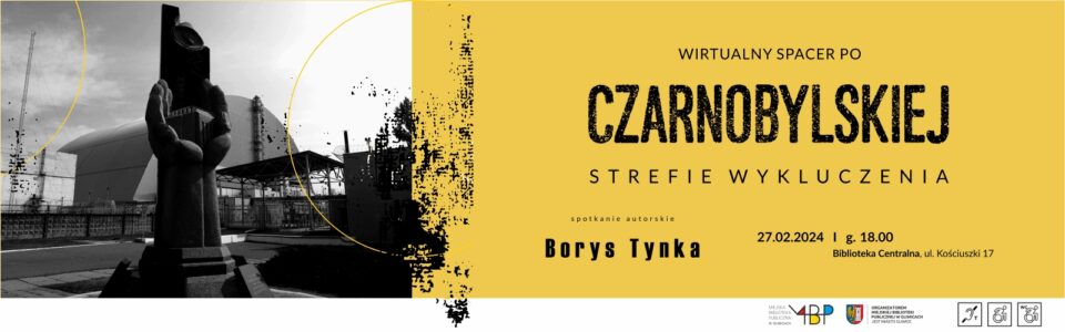 Baner z informacją o spotkaniu autorskim