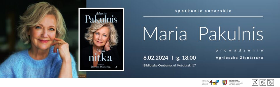 Baner z informacją o spotkaniu autorskim