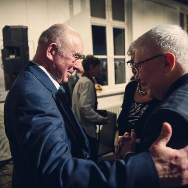 Prof. Krzysztof Nitsch rozmawia z prezydentem miasta Gliwice Adamem Neumannem