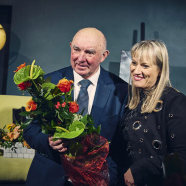 Pamiątkowe zdjęcie z prof. Krzysztofem Nitschem