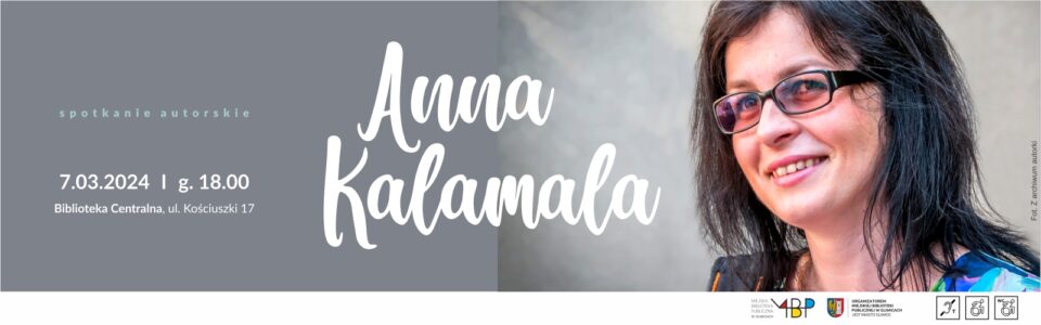 Baner z informacją o spotkaniu autorskim