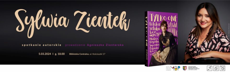 Baner z informacją o spotkaniu autorskim