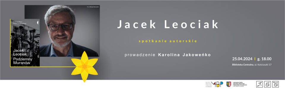 Baner z informacją o spotkaniu autorskim