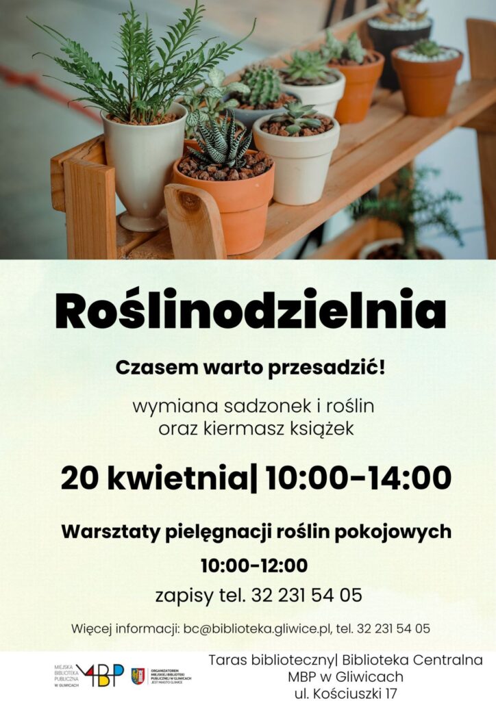 Plakat z informacją o roślinodzielni
