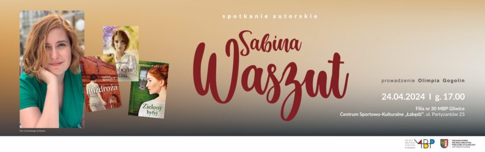 Baner z informacją o spotkaniu autorskim