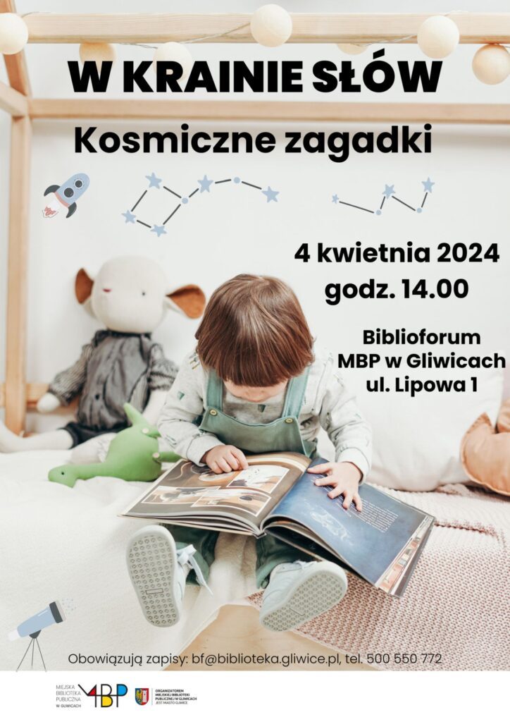 Plakat z informacją o wspólnym czytaniu dla dzieci