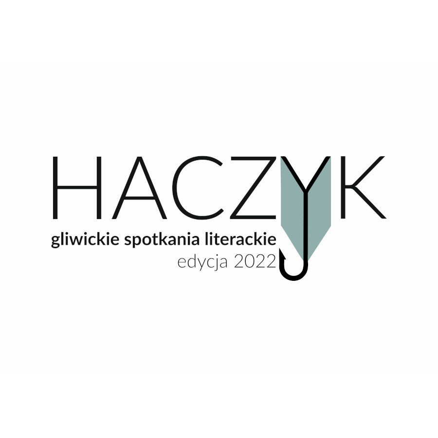 Baner z informacją o gliwickich spotkaniach literackich Haczyk 2022