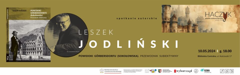 Baner z informacją o spotkaniu autorskim