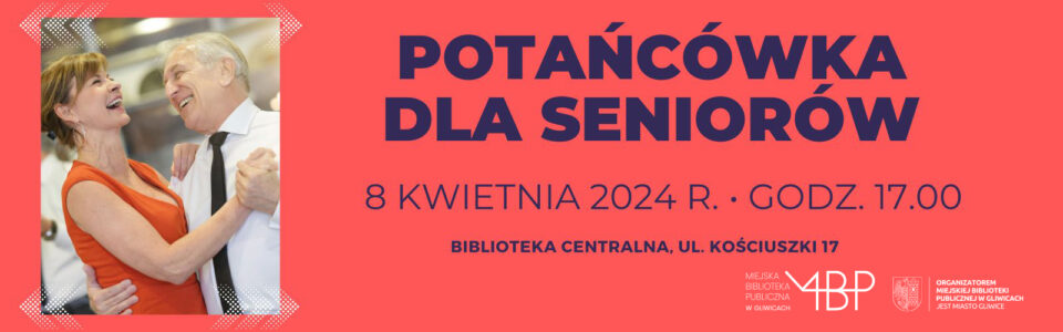 Baner z informacją o imprezie dla seniorów