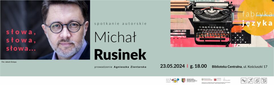 Baner z informacją o spotkaniu autorskim