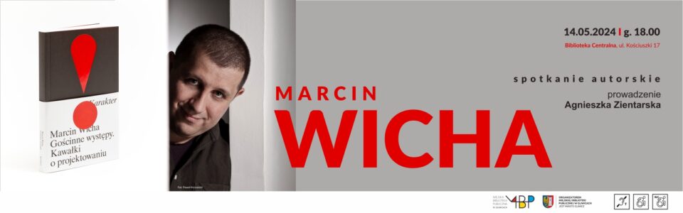 Baner z informacją o spotkaniu autorskim
