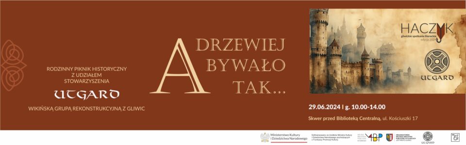 Baner z informacją o pikniku historycznym