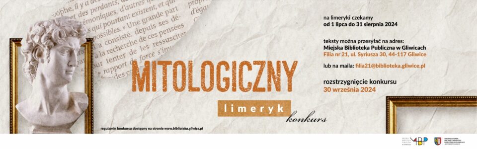 Baner z informacją o konkursie na limeryk
