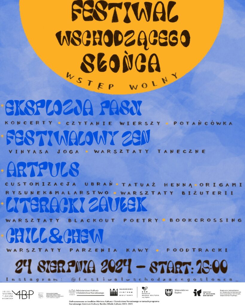 Plakat z informacją o festiwalu