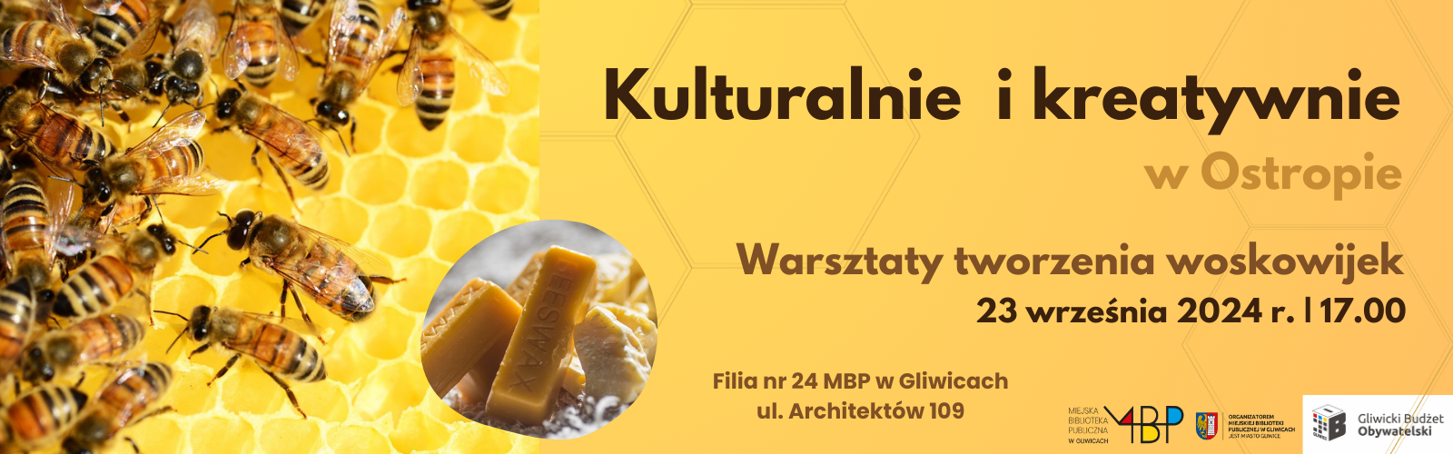 Informacja o warsztatach woskowijek w Filii nr 24