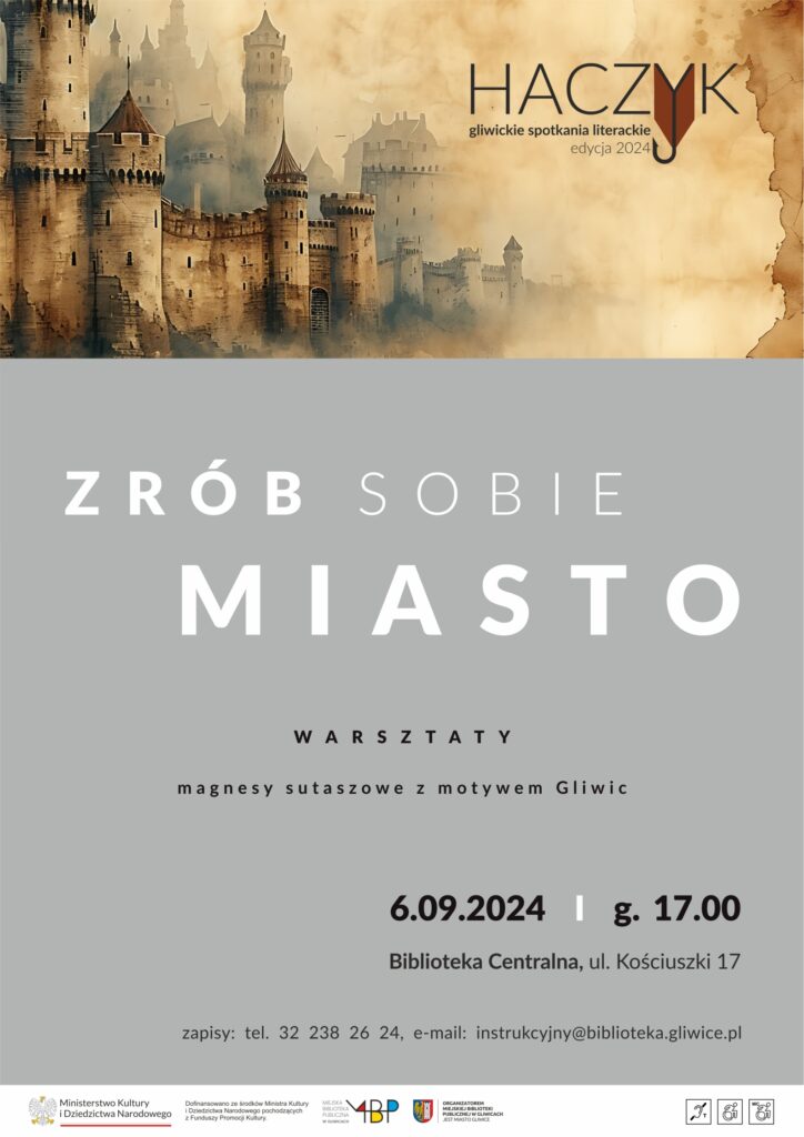 Plakat z informacją o warsztatach