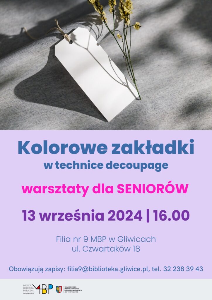 Plakat z informacją o warsztatach