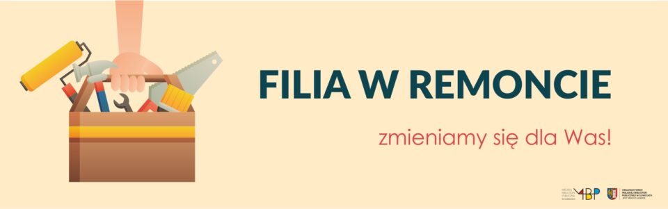 Baner z informacją o remoncie