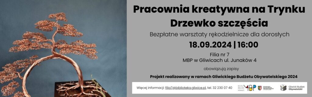 Baner z informacją o warsztatach