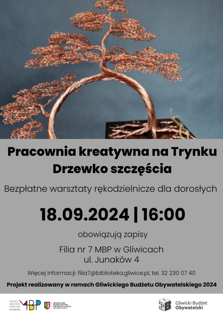 Plakat z informacją o warsztatach