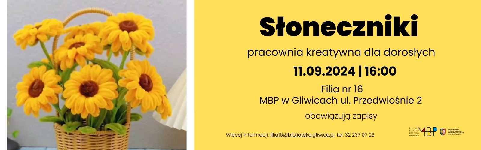 Baner z informacją o warsztatach