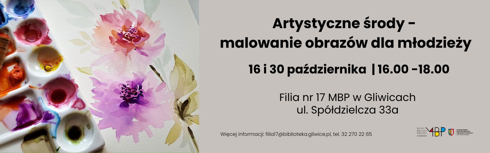 Baner z informacją o warsztacie