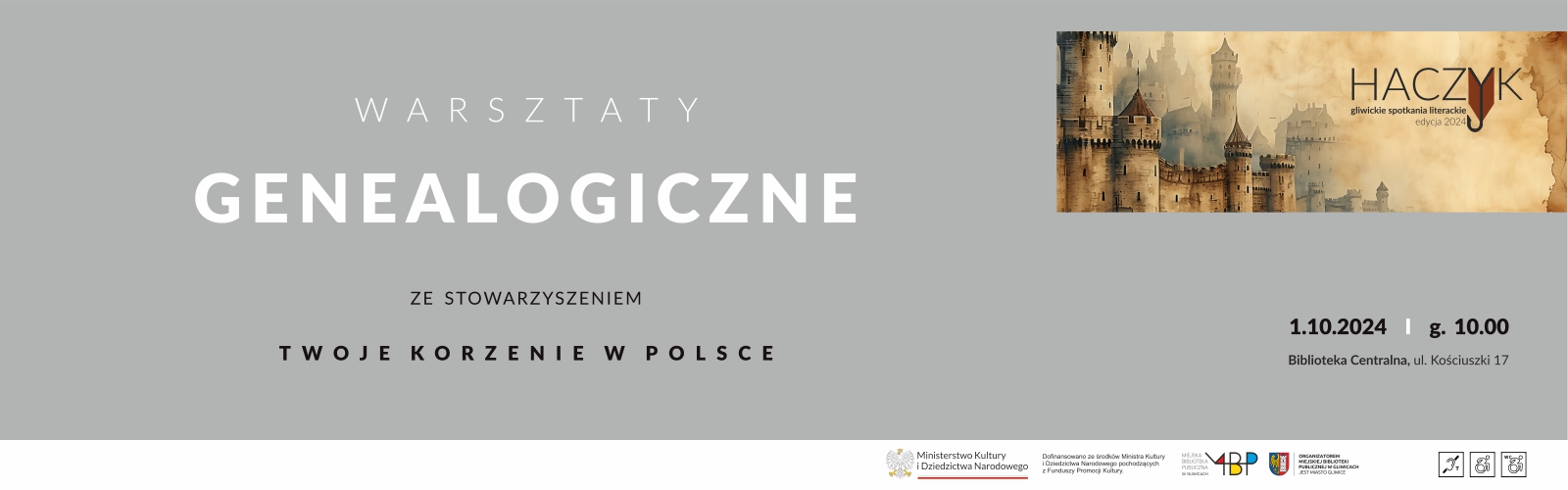 Baner z informacją o warsztacie