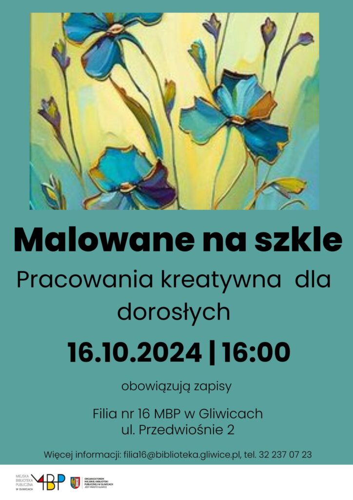 Plakat z informacją o pracowni kreatywnej