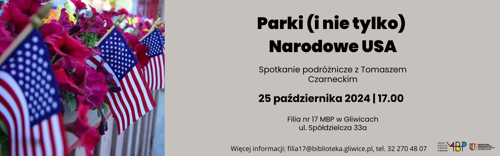 Baner z informacją o spotkaniu podróżniczym