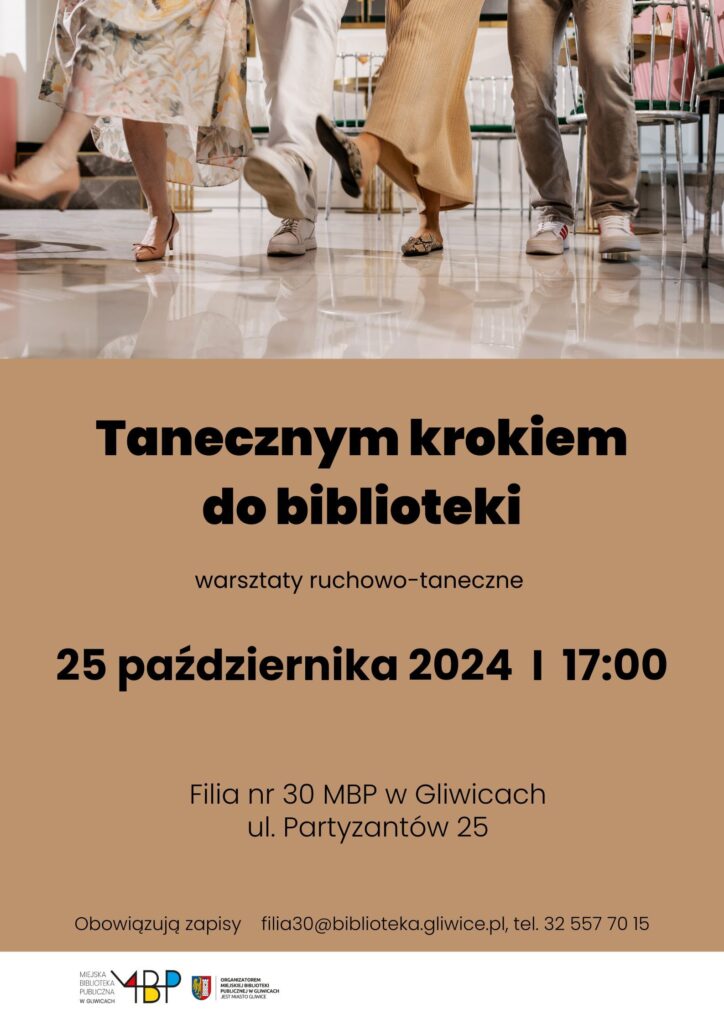 Plakat z informacją o warsztatach tanecznych