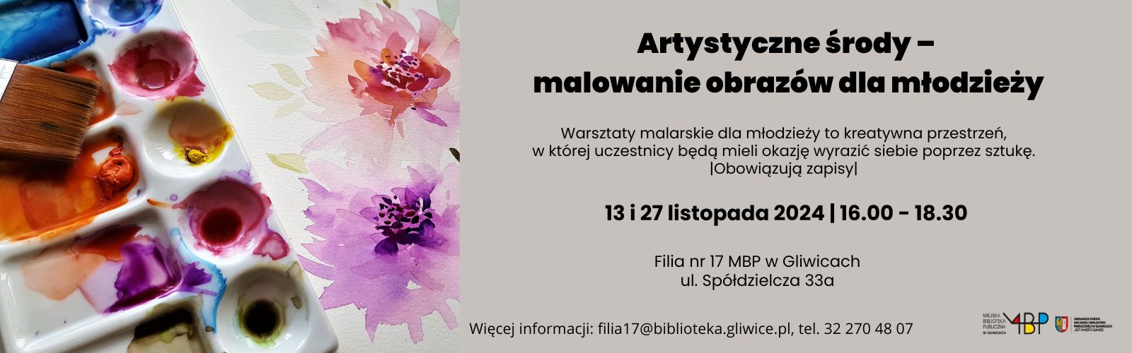 Baner z informacją o warsztacie