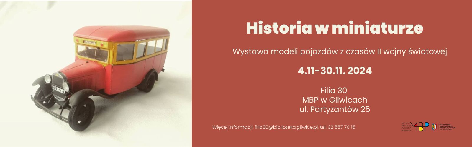 Baner z informacją o wystawie