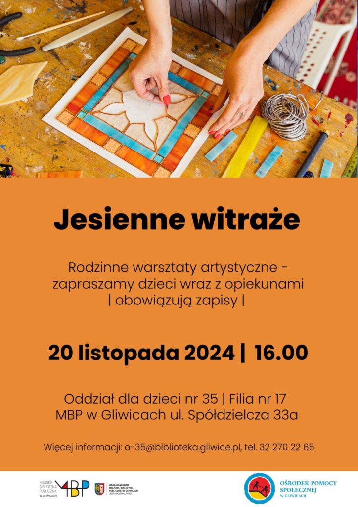 Plakat z informacją o warsztacie